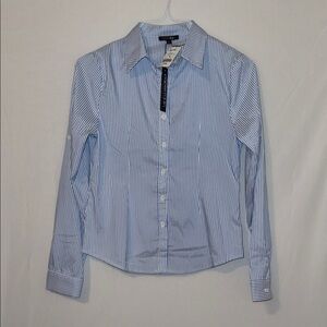 Papermoon Blue Striped Button Down Shirt